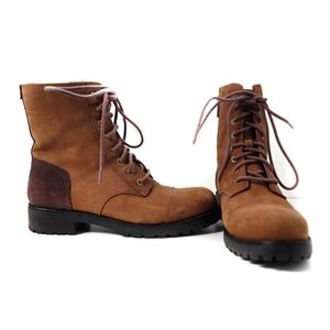 UGG Women’s Kilmer Chestnut Leather  Lace Up Boots, 8.5